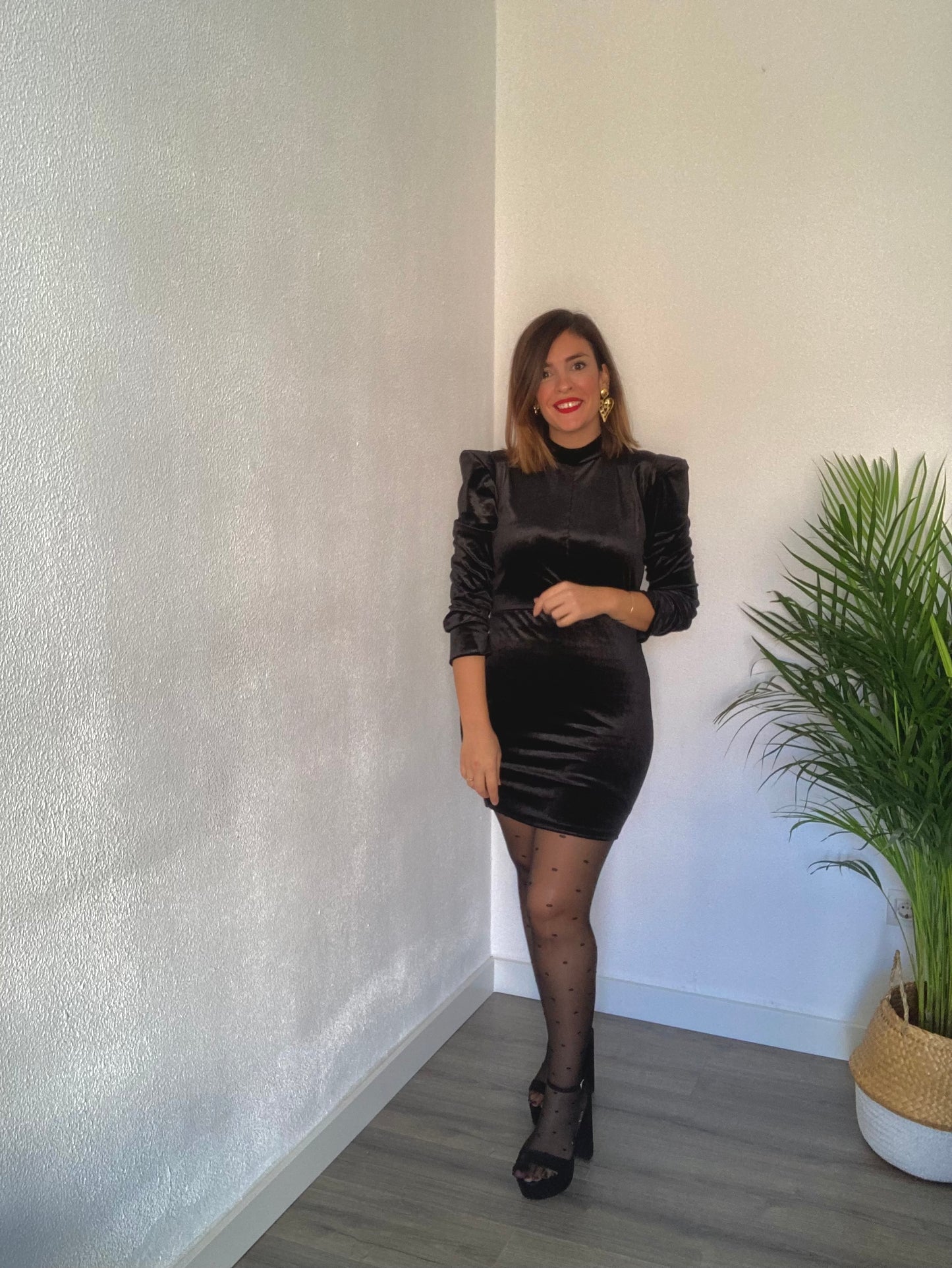 Vestido maxi hombreras