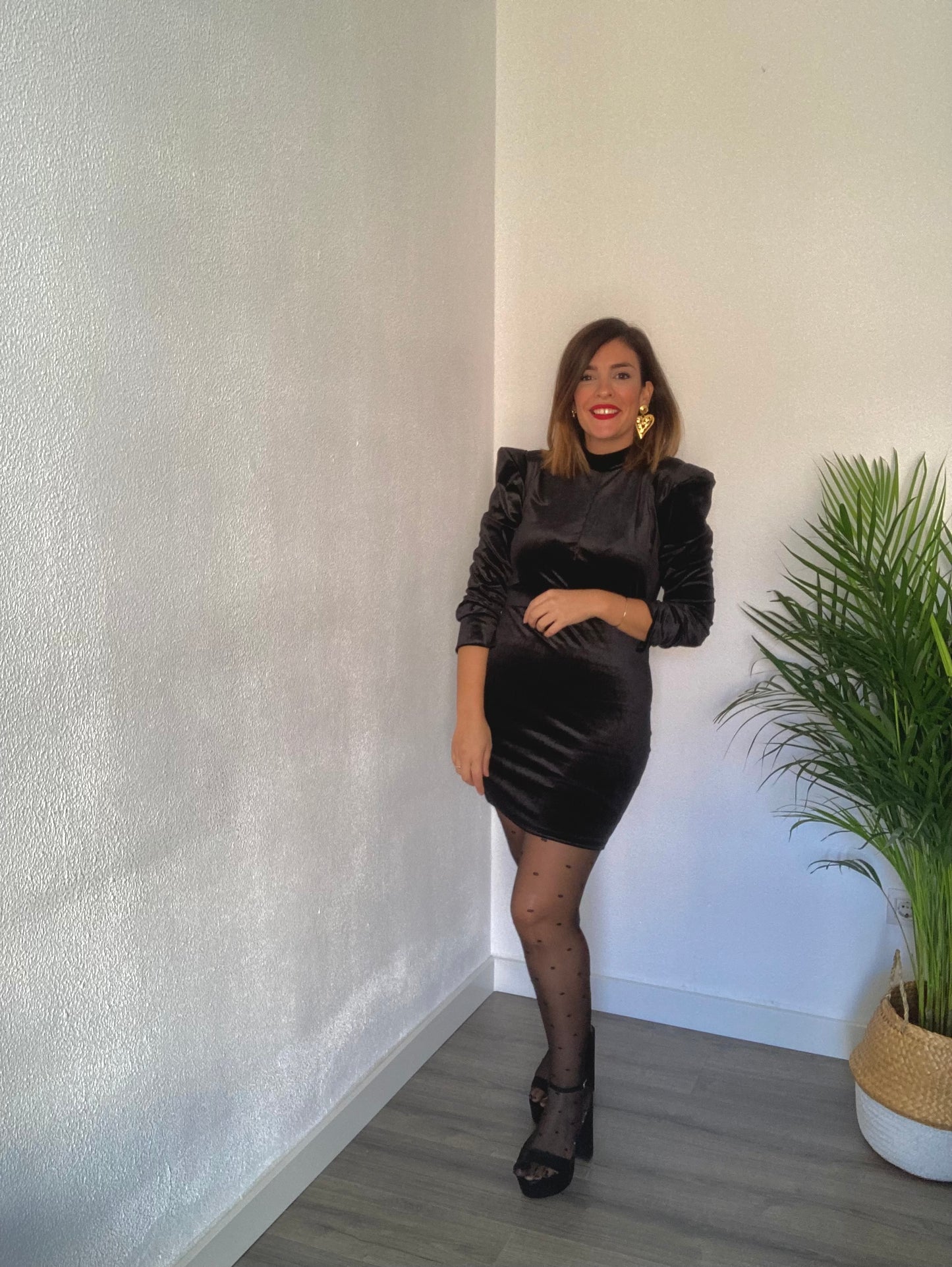 Vestido maxi hombreras